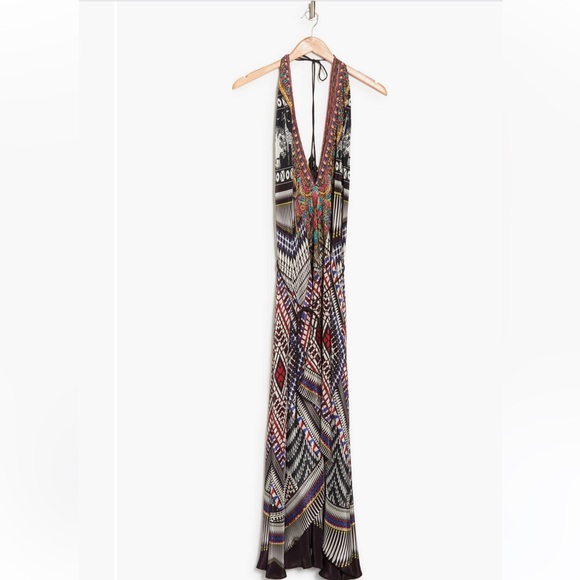 🌟 Shahida Parides Convertible Maxi Dress | OS | Bold Geometric Print | Like New - Picture 4 of 4